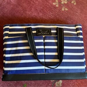 Scout Uptown Girl Tote Bag - blue and white stripes - super cute